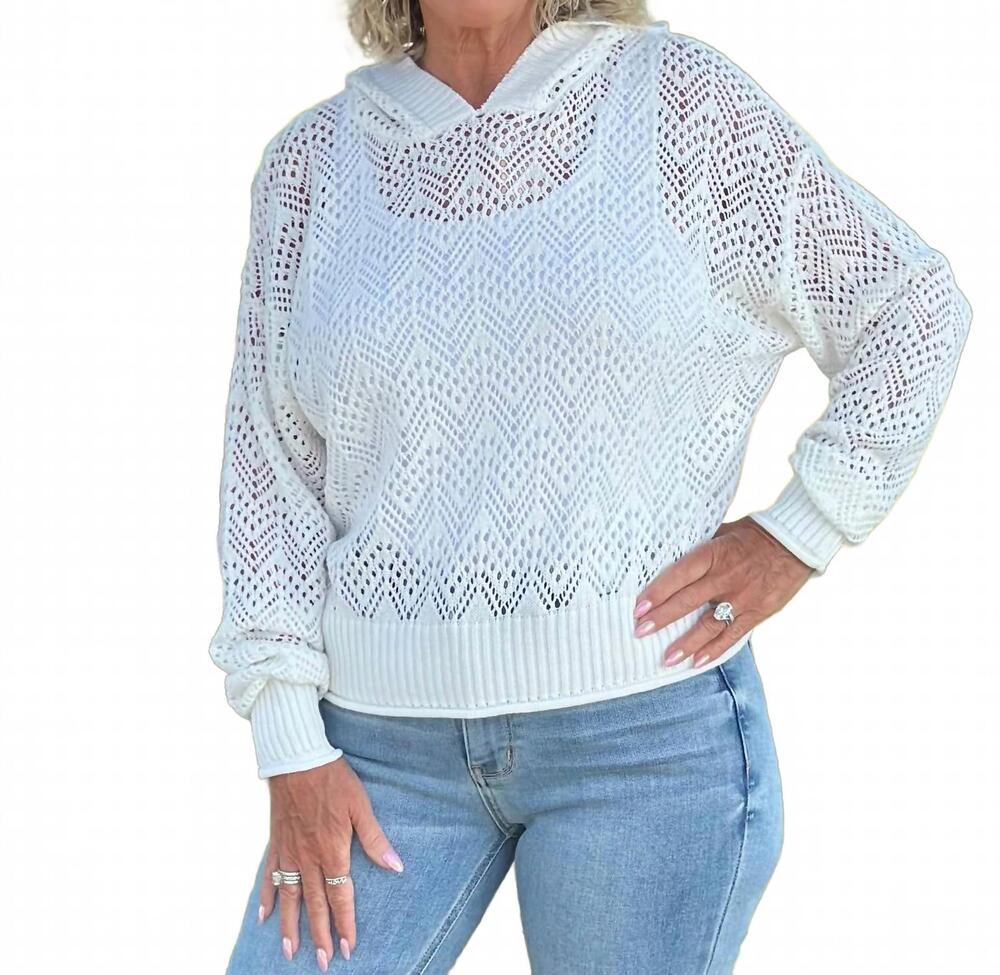 NEW SIMPLY SOUTHERN lighten up hoodie in white
